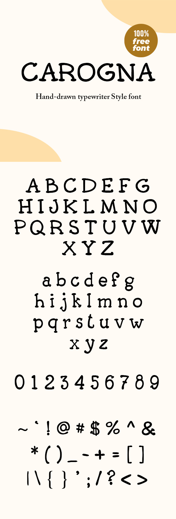 Carogna Free Font Carogna Free Font