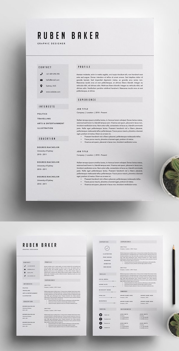 Best Minimal Resume Templates Of 2020 - 10 Best Minimal Resume Templates Of 2020 - 10