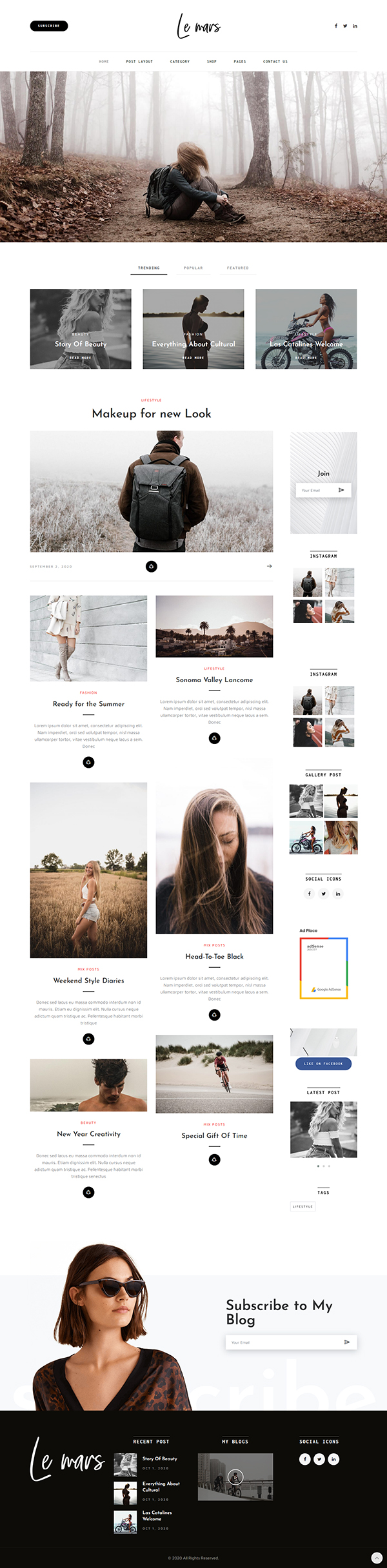 Lemars - Personal Blog WordPress Theme Lemars - Personal Blog WordPress Theme
