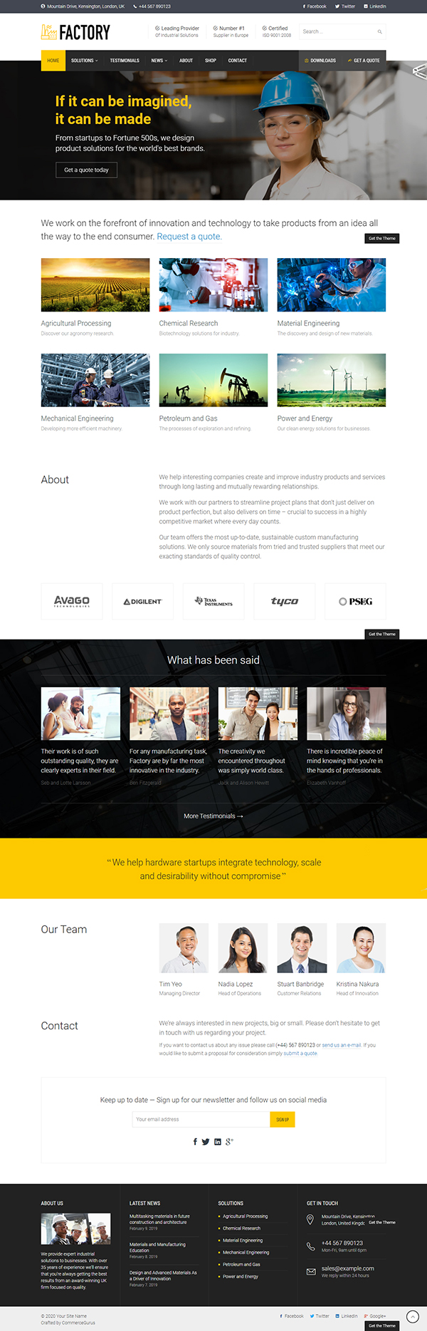 Factory - Industrial Business WordPress Theme Factory - Industrial Business WordPress Theme