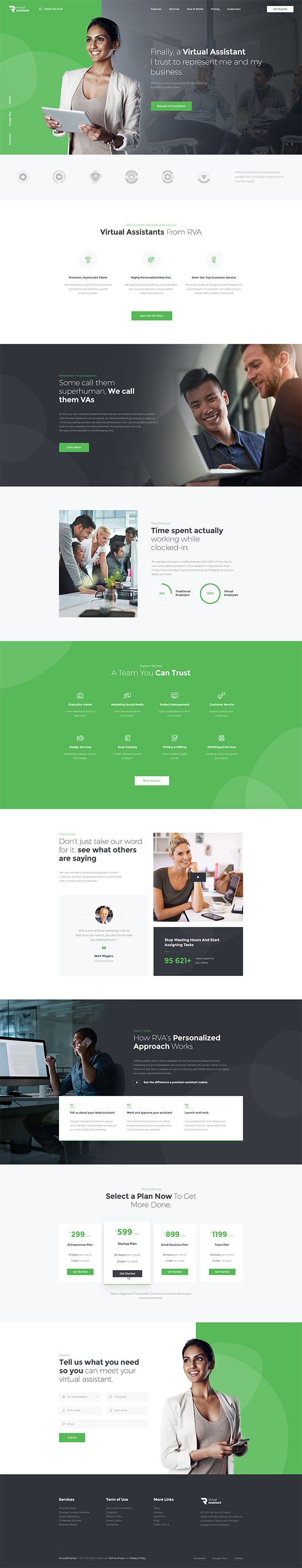 Revirta | Personal Virtual Assistant & Secretary WordPress Theme Revirta | Personal Virtual Assistant & Secretary WordPress Theme