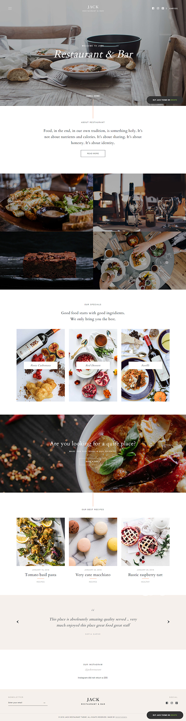 Jack - Restaurant WordPress Theme Jack - Restaurant WordPress Theme
