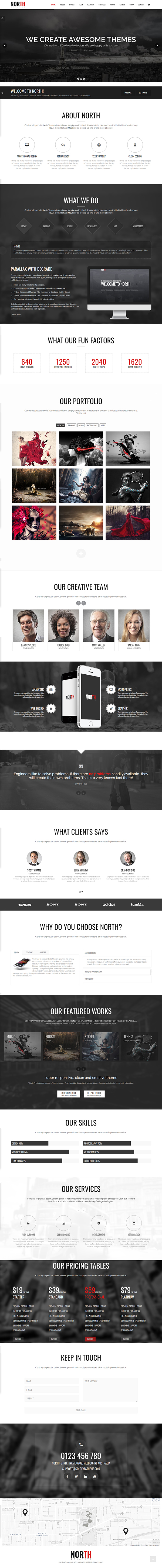 North - One Page Parallax WordPress Theme North - One Page Parallax WordPress Theme