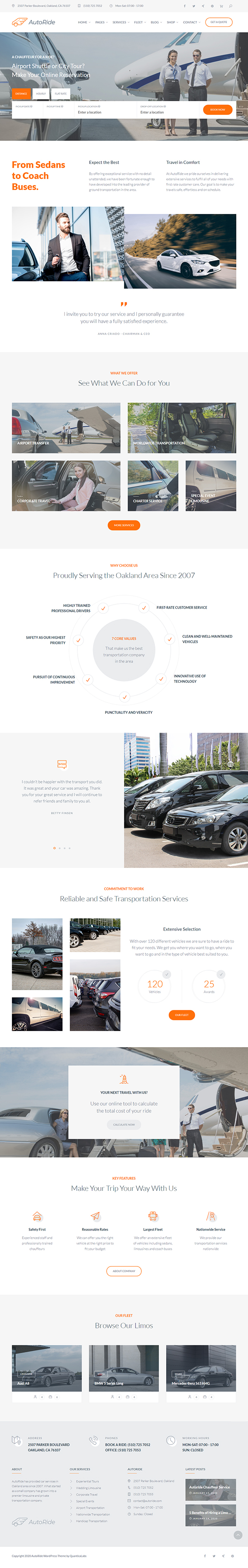 AutoRide - Chauffeur Booking WordPress Theme AutoRide - Chauffeur Booking WordPress Theme