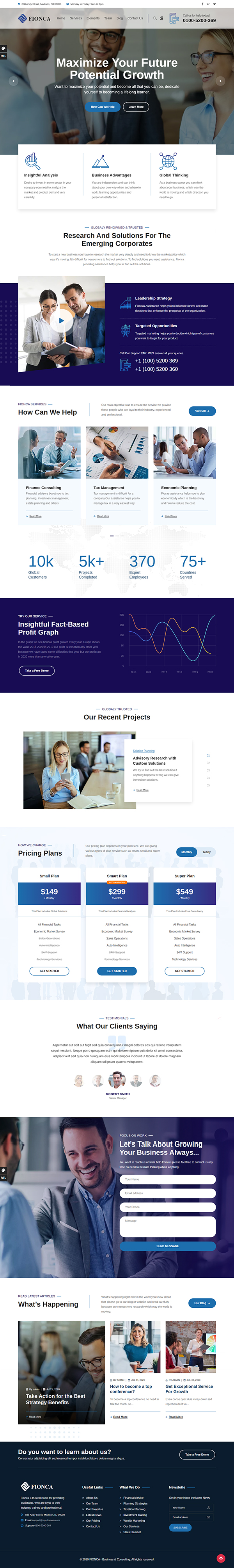 Fionca - Business & Finance WordPress Theme Fionca - Business & Finance WordPress Theme
