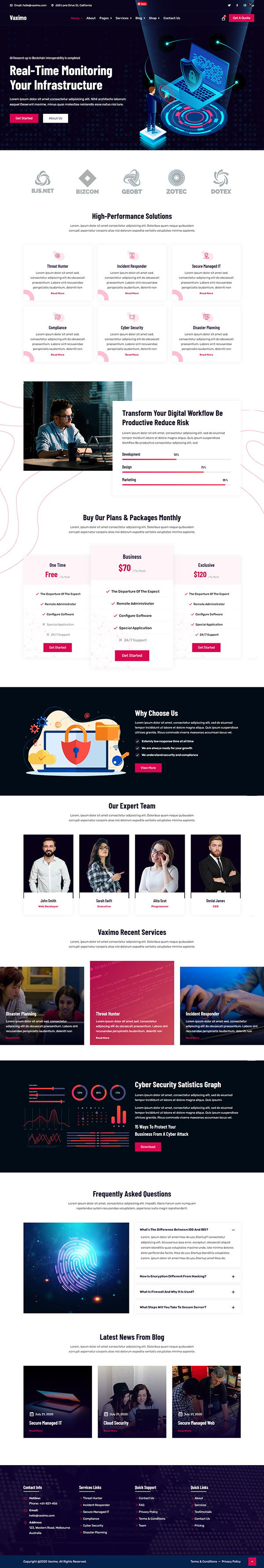 Vaximo - Cyber Security Company WordPress Theme Vaximo - Cyber Security Company WordPress Theme