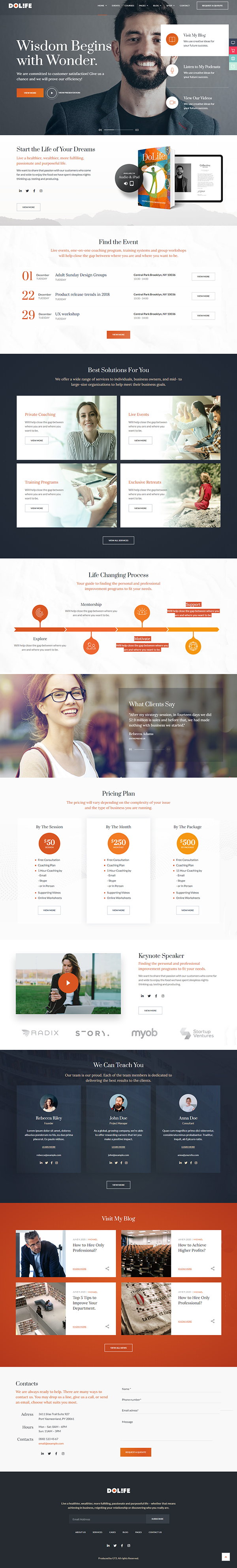 Dolife – Coaching WordPress Theme Dolife – Coaching WordPress Theme