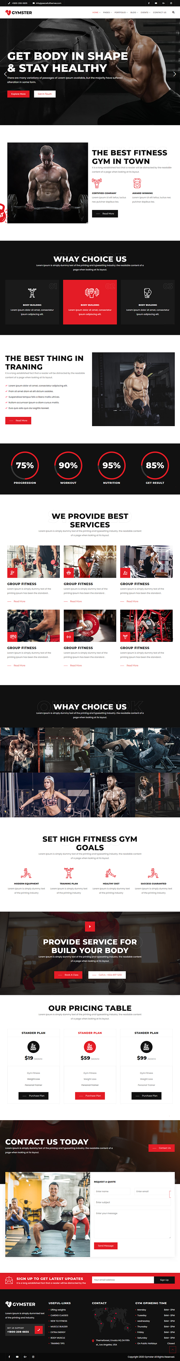 Gymster - Fitness and Gym WordPress Theme Gymster - Fitness and Gym WordPress Theme