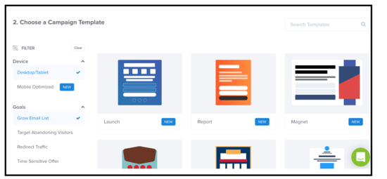 Select Campaign Template Select campaign template