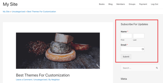 Constant Contact Form In Sidebar Constant Contact form in sidebar