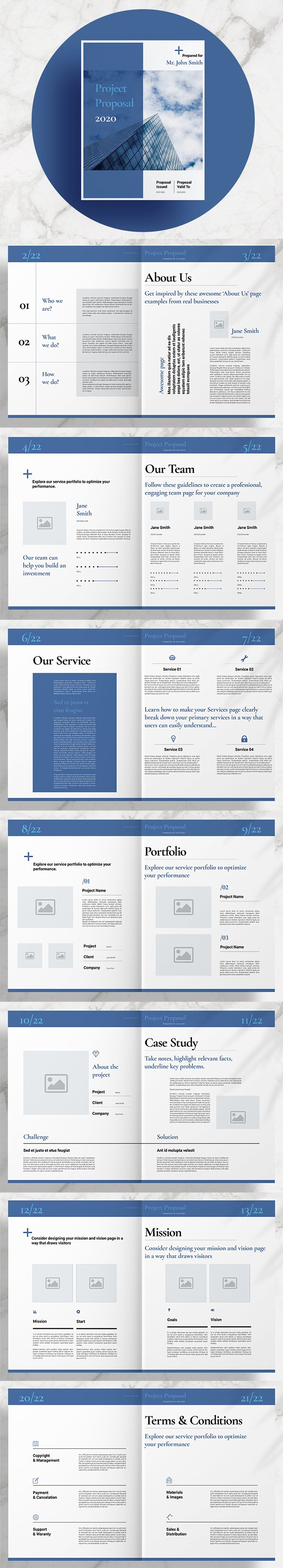 Blue Business Proposal Layout