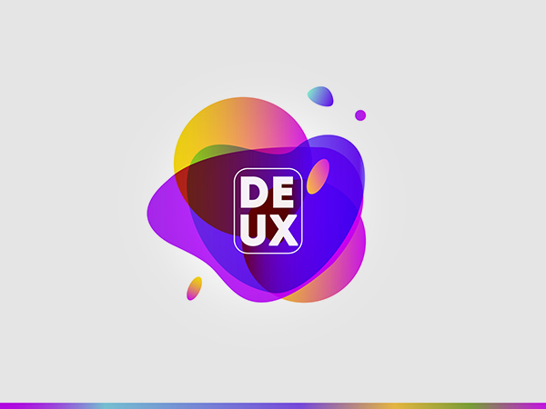 Colorful DEUX Logo Design