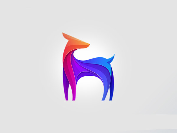 Colorful Deer Logo Design