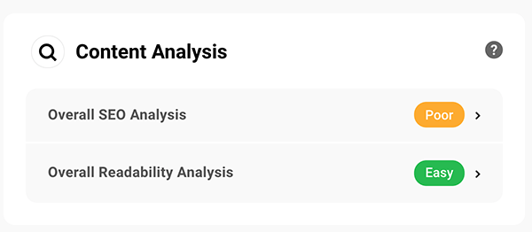 Content analysis area.