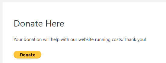 The Donate button on our demo website