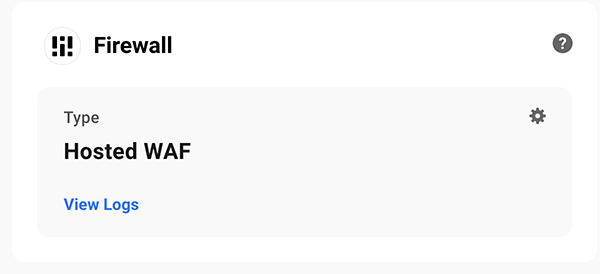 The Firewall area in The Hub.