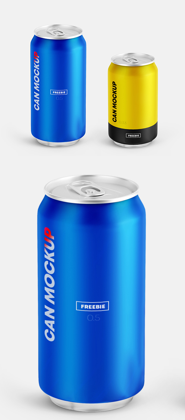 Free 2 Can Mockups PSD