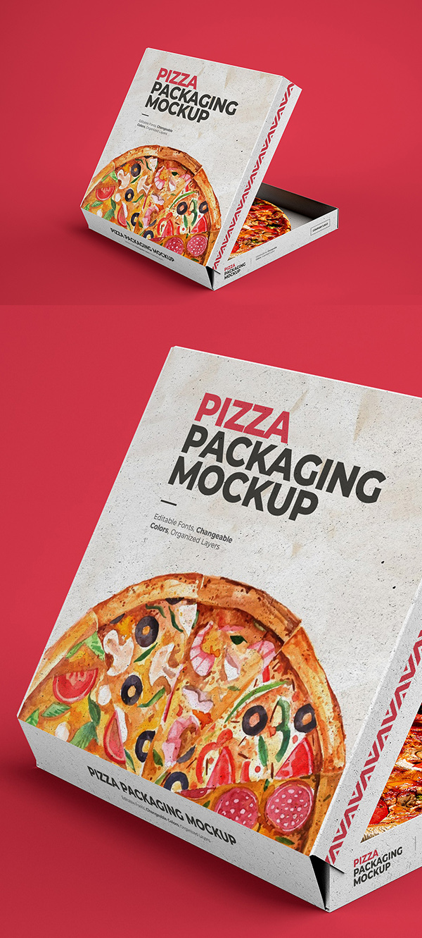 Pizza Box Photoshop Mockup