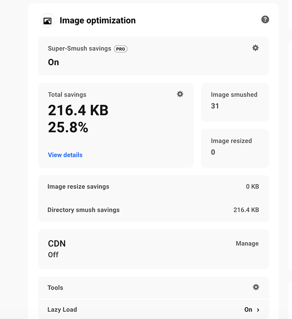 Image optimization area.