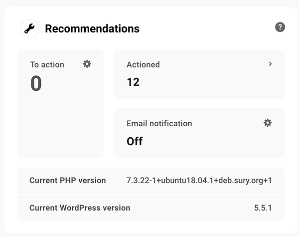 Security recommendations.