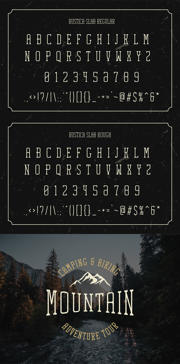 Rustica Slab Font Font Letters