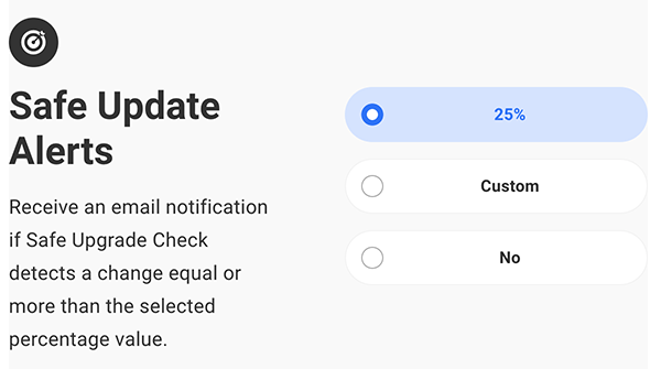 The safe update alerts area.