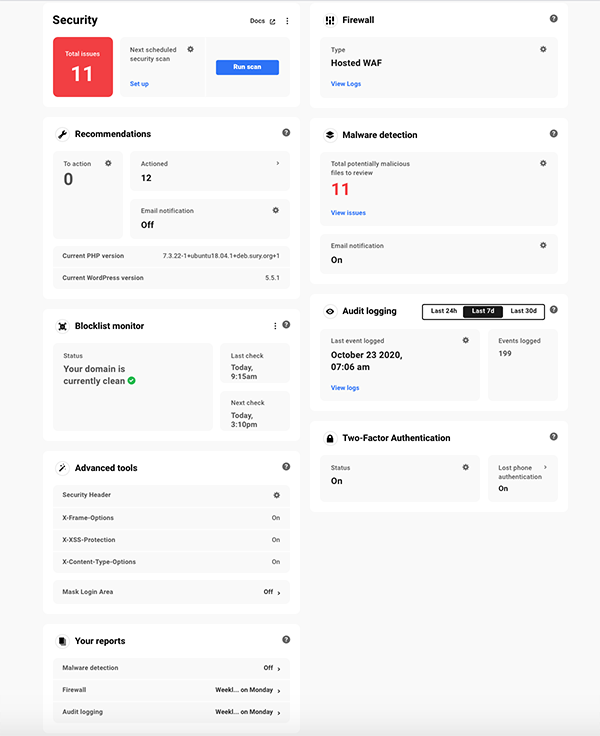 The security area in The Hub.