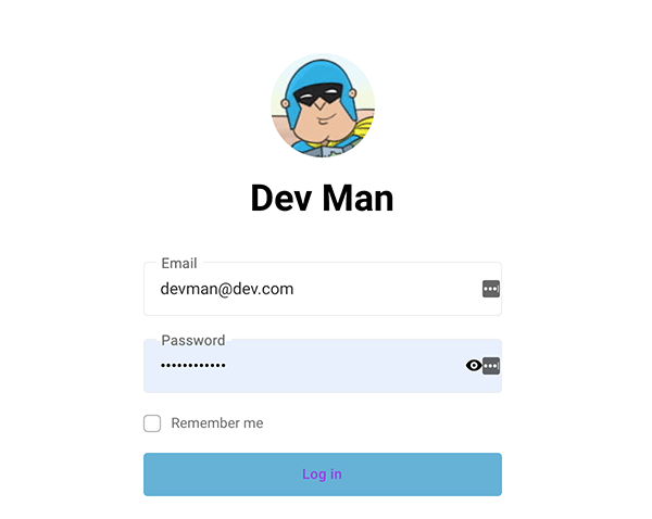 Example of a white labeled login page.